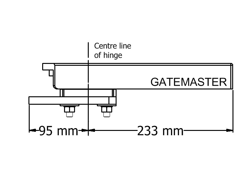 APSSTOP Hydraulic Gate Closer | Weld On, Built-in Stop