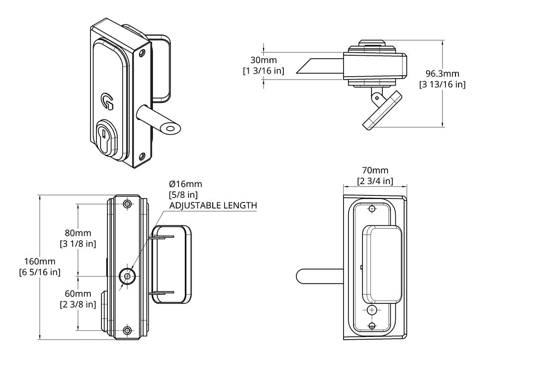 Key Access Pushpad Exit Lock | Gatemaster Superlock