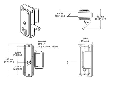 Key Access Pushpad Exit Lock | Gatemaster Superlock