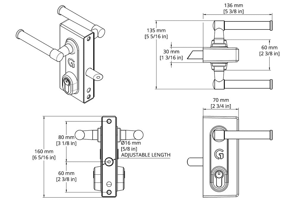 Handle Latch Deadlock | Gatemaster Superlock