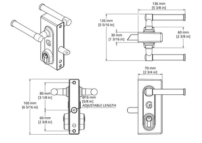 Handle Latch Deadlock | Gatemaster Superlock