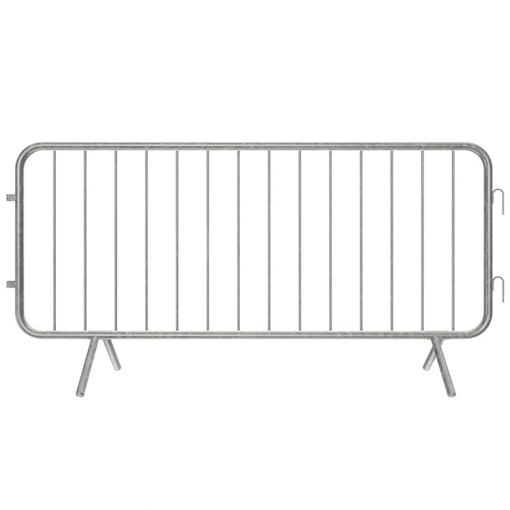 Crowd Control Barrier with Fixed Legs | Galvanised Steel Pedestrian Barrier