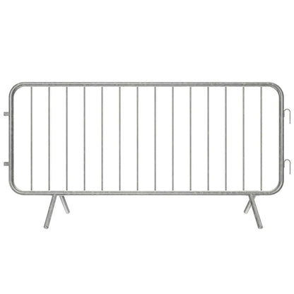 Crowd Control Barrier with Fixed Legs | Galvanised Steel Pedestrian Barrier