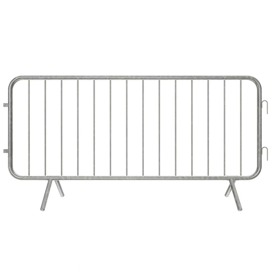 Crowd Control Barrier with Fixed Legs | Galvanised Steel Pedestrian Barrier