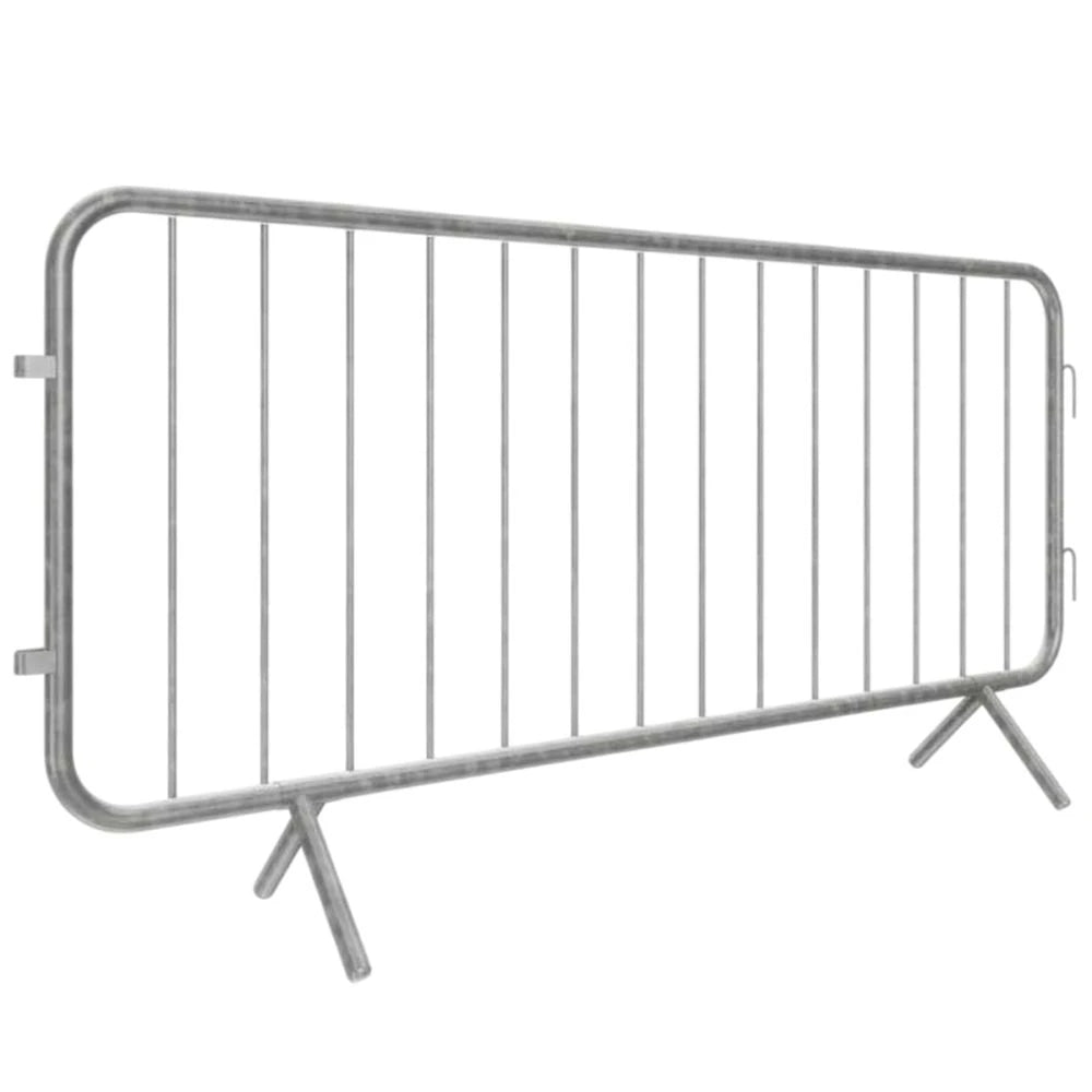 Crowd Control Barrier with Fixed Legs | Galvanised Steel Pedestrian Barrier