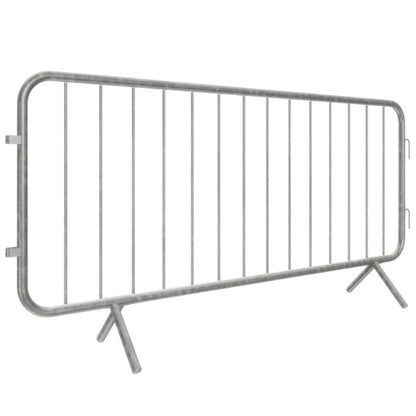 Crowd Control Barrier with Fixed Legs | Galvanised Steel Pedestrian Barrier
