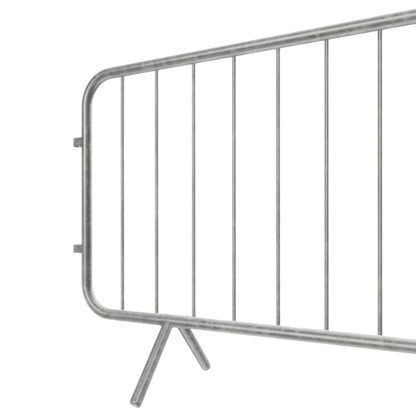 Crowd Control Barrier with Fixed Legs | Galvanised Steel Pedestrian Barrier