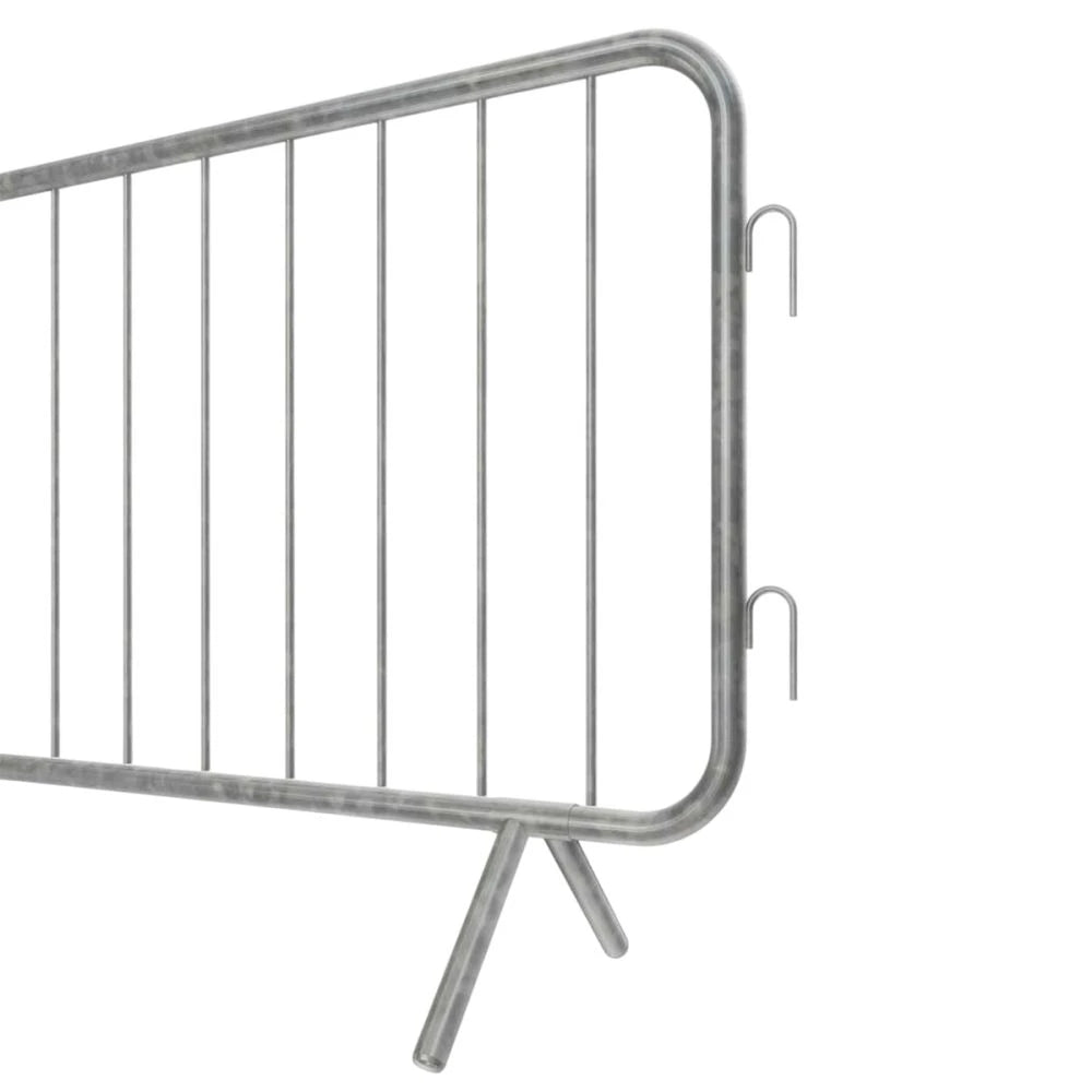 Crowd Control Barrier with Fixed Legs | Galvanised Steel Pedestrian Barrier