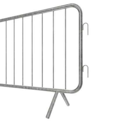 Crowd Control Barrier with Fixed Legs | Galvanised Steel Pedestrian Barrier