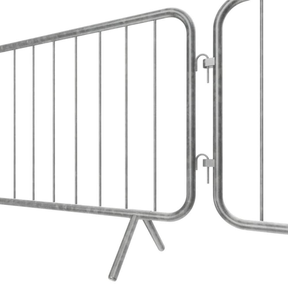 Crowd Control Barrier with Fixed Legs | Galvanised Steel Pedestrian Barrier