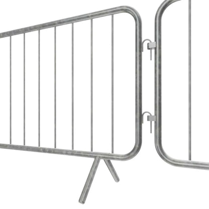 Crowd Control Barrier with Fixed Legs | Galvanised Steel Pedestrian Barrier